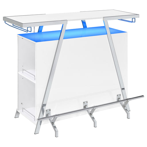 Araceli Home Bar with LED Lighting - Barb City Furniture (Dekalb, IL)