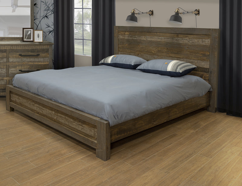 Loft Brown Low Profile Footboard King Bed