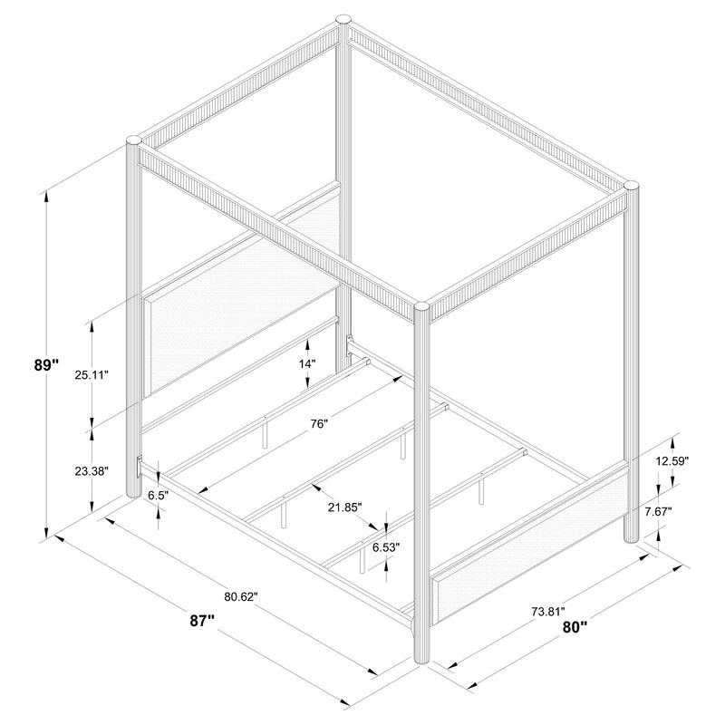 Zimmerlee Canopy Panel Bed