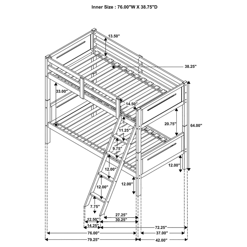 Littleton Bunk Bed - Barb City Furniture (Dekalb, IL)