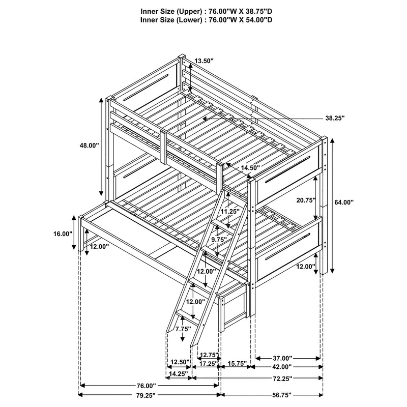 Littleton Bunk Bed - Barb City Furniture (Dekalb, IL)