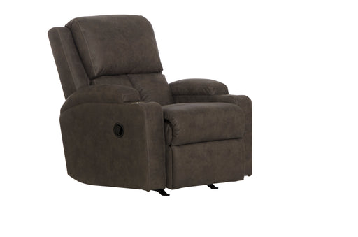 Kyle Rocker Recliner w/dual cupholders - Barb City Furniture (Dekalb, IL)