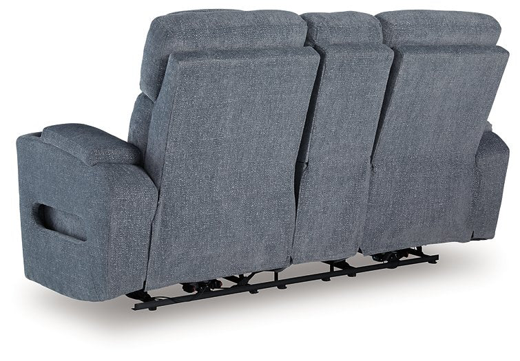 Studio Cave Power Reclining Loveseat with Console - Barb City Furniture (Dekalb, IL)
