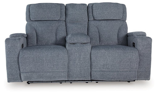 Studio Cave Power Reclining Loveseat with Console - Barb City Furniture (Dekalb, IL)