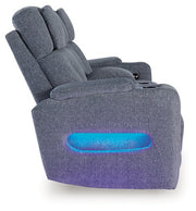 Studio Cave Power Reclining Loveseat with Console - Barb City Furniture (Dekalb, IL)
