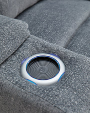 Studio Cave Power Reclining Loveseat with Console - Barb City Furniture (Dekalb, IL)