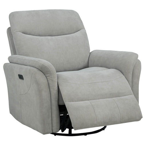 Adler Power Swivel Glider Recliner - Barb City Furniture (Dekalb, IL)