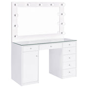Acena Makeup Vanity Table with LED Mirror - Barb City Furniture (Dekalb, IL)