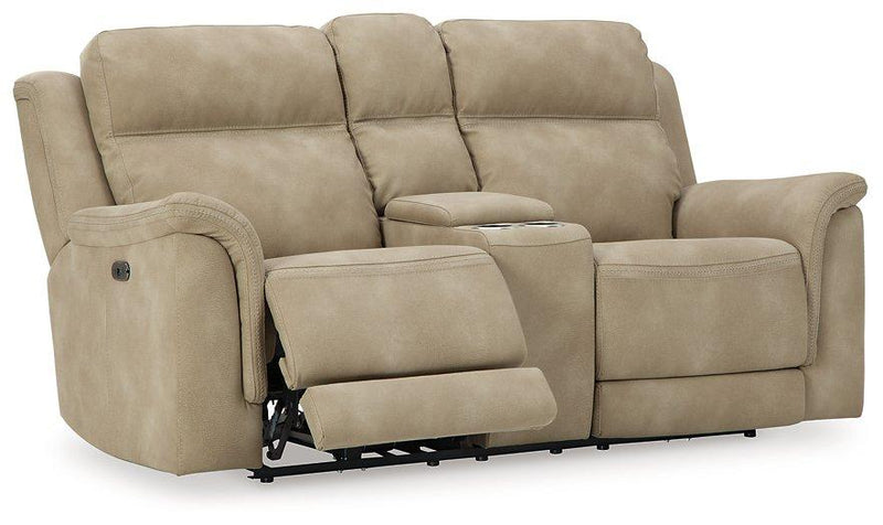 Next-Gen DuraPella Power Reclining Loveseat with Console - Barb City Furniture (Dekalb, IL)