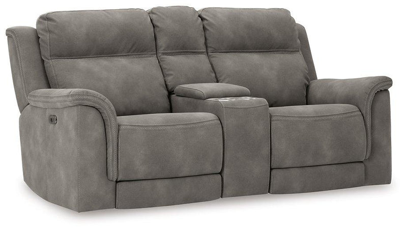 Next-Gen DuraPella Power Reclining Loveseat with Console - Barb City Furniture (Dekalb, IL)