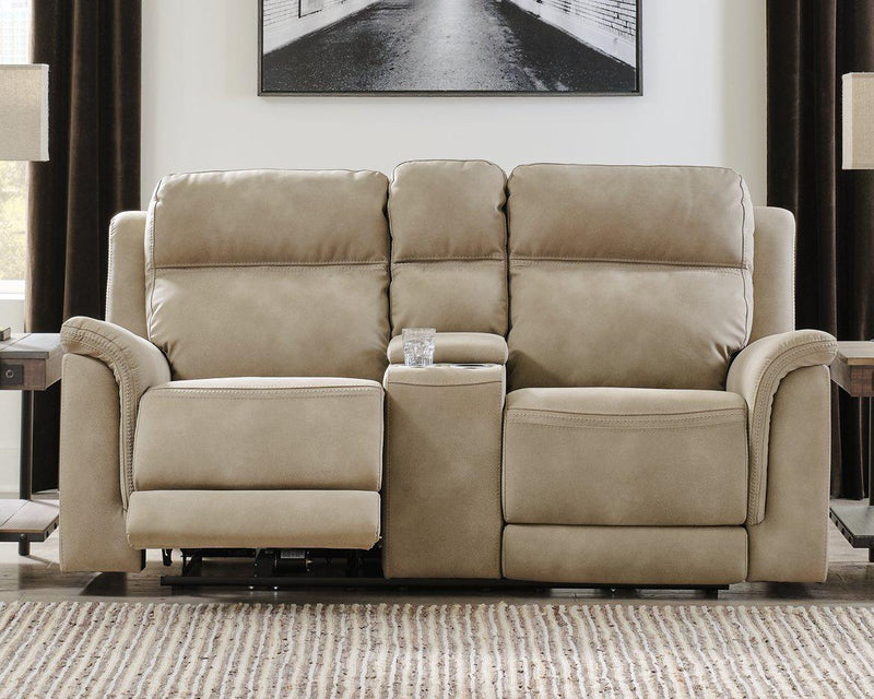 Next-Gen DuraPella Power Reclining Loveseat with Console - Barb City Furniture (Dekalb, IL)