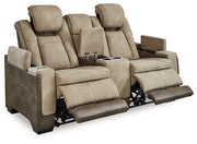 Next-Gen DuraPella Power Reclining Loveseat with Console - Barb City Furniture (Dekalb, IL)
