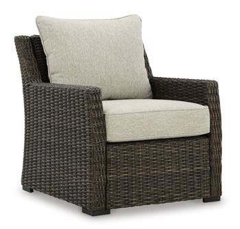 Brook Ranch Outdoor Lounge Chair with Cushion - Barb City Furniture (Dekalb, IL)