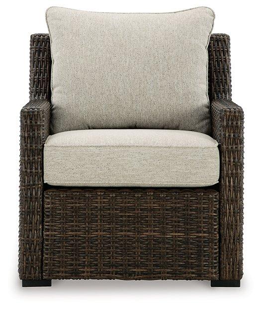Brook Ranch Outdoor Lounge Chair with Cushion - Barb City Furniture (Dekalb, IL)