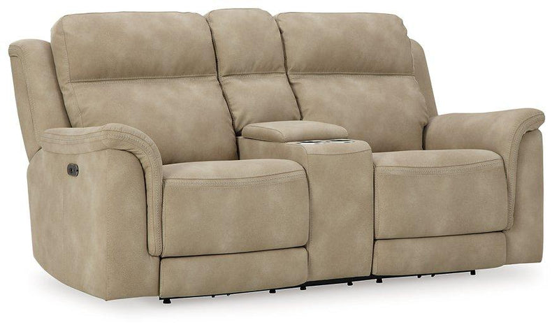 Next-Gen DuraPella Power Reclining Loveseat with Console - Barb City Furniture (Dekalb, IL)