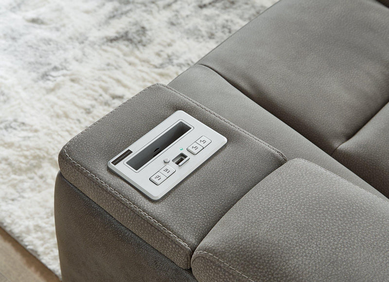 Next-Gen DuraPella Power Reclining Loveseat with Console - Barb City Furniture (Dekalb, IL)