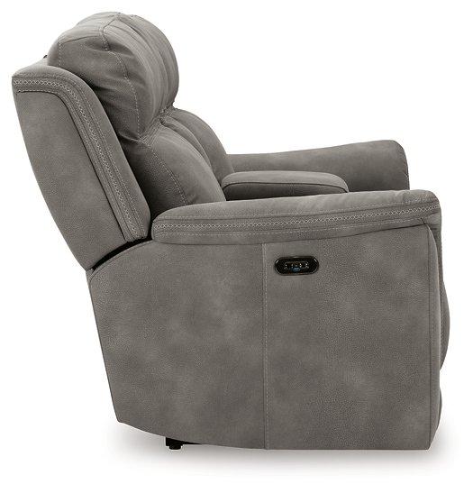 Next-Gen DuraPella Power Reclining Loveseat with Console - Barb City Furniture (Dekalb, IL)