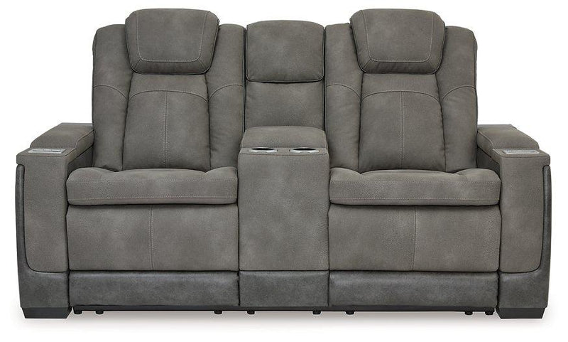 Next-Gen DuraPella Power Reclining Loveseat with Console - Barb City Furniture (Dekalb, IL)