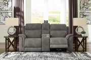 Next-Gen DuraPella Power Reclining Loveseat with Console - Barb City Furniture (Dekalb, IL)