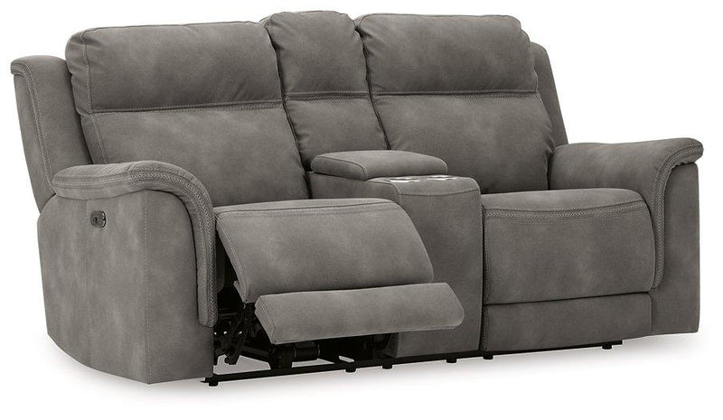 Next-Gen DuraPella Power Reclining Loveseat with Console - Barb City Furniture (Dekalb, IL)