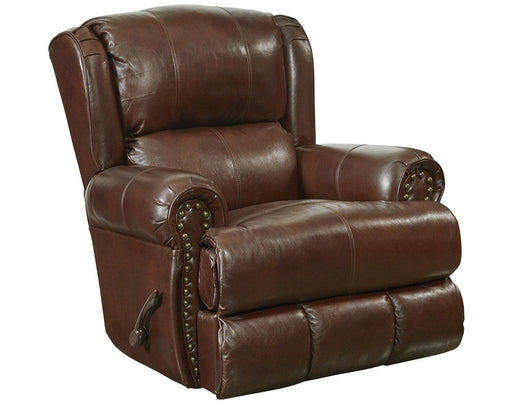 Catnapper Duncan Power Deluxe Lay Flat Recliner in Walnut - Barb City Furniture (Dekalb, IL)