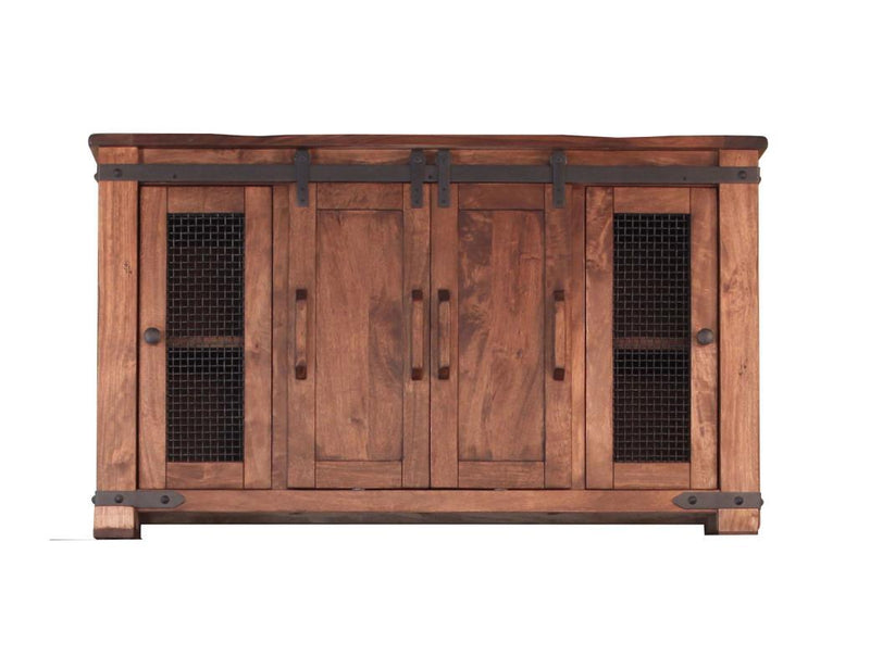 Parota 60" TV Stand w/4 Doors and Shelves