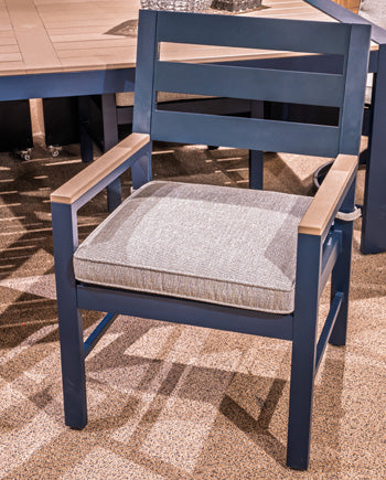 East Beach Outdoor Arm Chair with Cushion (Set of 2) - Barb City Furniture (Dekalb, IL)