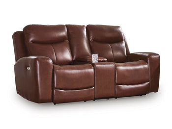 Next Move Power Reclining Loveseat with Console - Barb City Furniture (Dekalb, IL)
