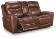 Next Move Power Reclining Loveseat with Console - Barb City Furniture (Dekalb, IL)