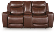 Next Move Power Reclining Loveseat with Console - Barb City Furniture (Dekalb, IL)