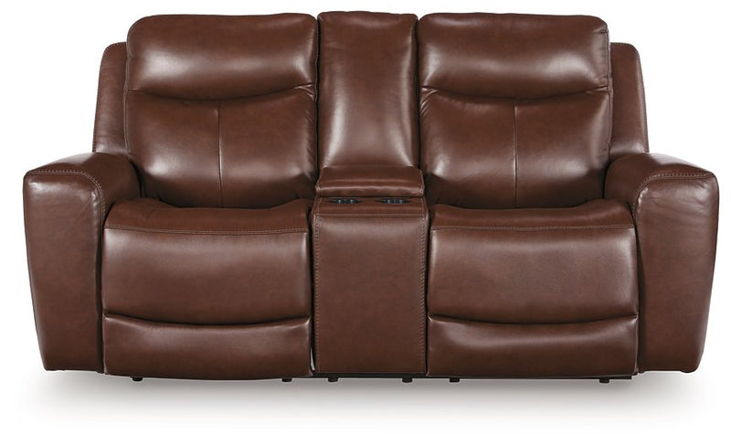Next Move Power Reclining Loveseat with Console - Barb City Furniture (Dekalb, IL)