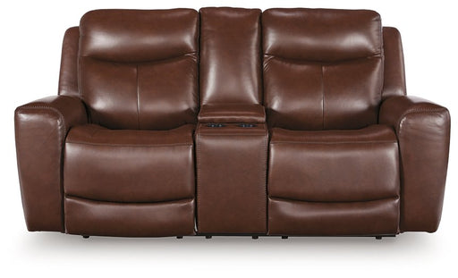 Next Move Power Reclining Loveseat with Console - Barb City Furniture (Dekalb, IL)
